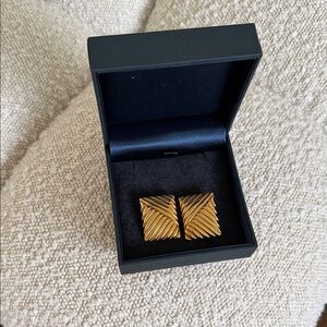 Gold Square Earrings